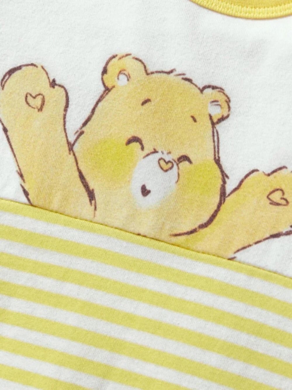 Care Bears Baby Yellow Stripe Funshine Bear Romper 0-3 months / 9-12 months NWT